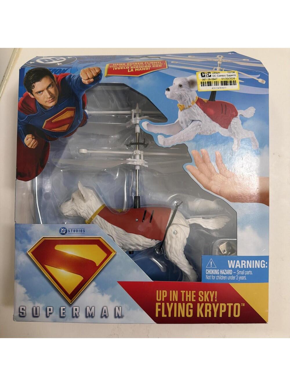 DC Comics Superman Handheld Flying Krypto Vehicle Toy New With Box